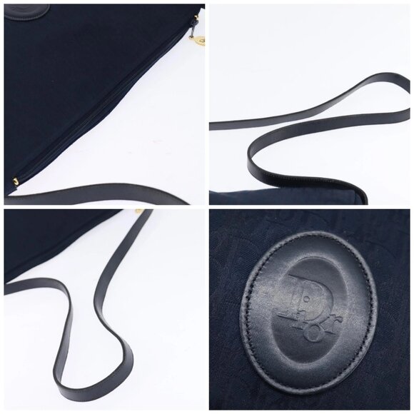 Christian Dior Trotter Canvas Shoulder Bag Navy Auth SW1716 - Picture 16 of 16